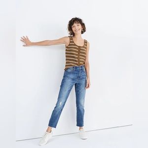 Madewell The High-Rise Slim Boyjean in Dover Wash: Raw-Hemmed Edition 27